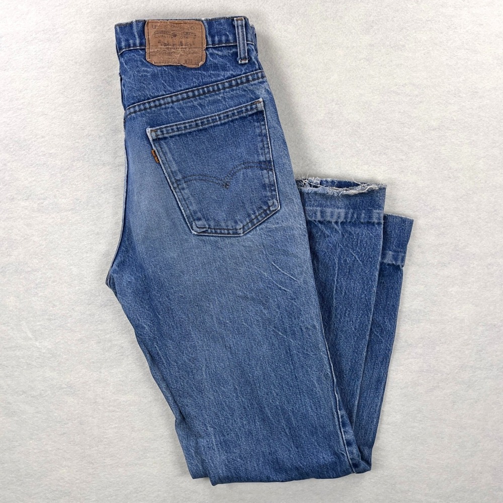 VTG 70s 80s Levis 517 Boot Cut Orange Tab Jeans Mens 33x34 (31x30) 20517-0217